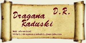 Dragana Raduški vizit kartica